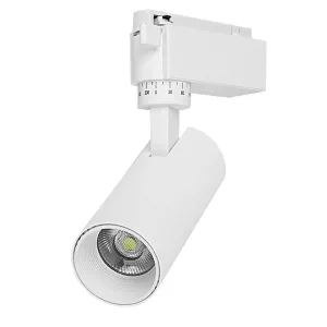 Globostar  Μονοφασικό Bridgelux COB LED Λευκό Φωτιστικό Σποτ Ράγας 10W 230V 1300lm 30° Ψυχρό Λευκό 6000k