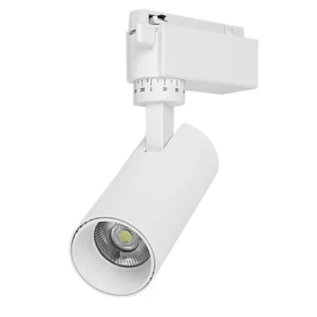 Globostar  Μονοφασικό Bridgelux COB LED Λευκό Φωτιστικό Σποτ Ράγας 10W 230V 1300lm 30° Ψυχρό Λευκό 6000k