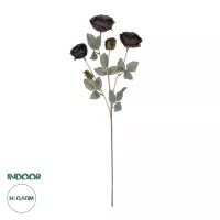 Τεχνητός Κήπος PURPLE ROSE BRANCH  Τεχνητό Διακοσμητικό Κλαδί Τριαντάφυλλα Μωβ Y60cm
