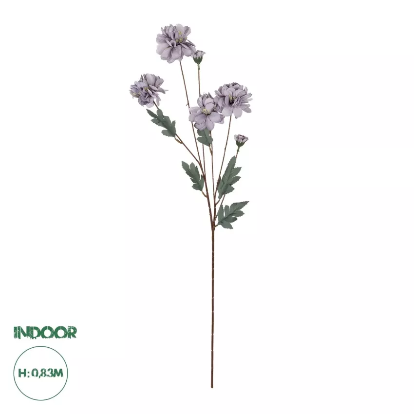Τεχνητός Κήπος PURPLE CHRYSANTHEMUM BRANCH  Τεχνητό Διακοσμητικό Μωβ Κλαδί Χρυσάνθεμο Y83cm