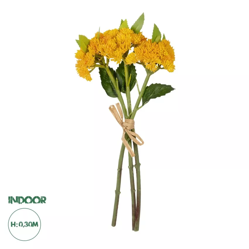 Τεχνητός Κήπος YELLOW SEDUM BOUQUET  Τεχνητό Διακοσμητικό Μπουκέτο Κίτρινο Σέδο Y30cm