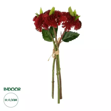 Τεχνητός Κήπος RED SEDUM BOUQUET  Τεχνητό Διακοσμητικό Μπουκέτο Κόκκινο Σέδο Y30cm