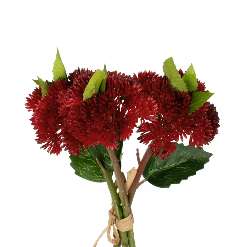 Τεχνητός Κήπος RED SEDUM BOUQUET  Τεχνητό Διακοσμητικό Μπουκέτο Κόκκινο Σέδο Y30cm