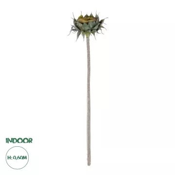 Τεχνητός Κήπος GREEN SUNFLOWER BRANCH  Τεχνητό Διακοσμητικό Κλαδί Ηλιοτρόπιο Πράσινο Y60cm