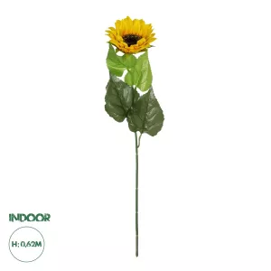 Τεχνητός Κήπος YELLOW SUNFLOWER BRANCH  Τεχνητό Διακοσμητικό Κλαδί Ηλιοτρόπιο Κίτρινο Y62cm