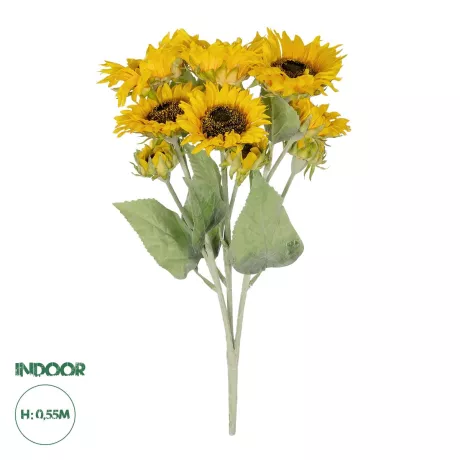 Τεχνητός Κήπος YELLOW SUNFLOWER BRANCH  Τεχνητό Διακοσμητικό Κλαδί Ηλιοτρόπιο Κίτρινο Y55cm