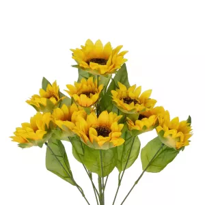 Τεχνητός Κήπος YELLOW SUNFLOWER BRANCH  Τεχνητό Διακοσμητικό Κλαδί Ηλιοτρόπιο Κίτρινο Y49cm