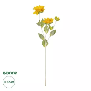 Τεχνητός Κήπος YELLOW SUNFLOWER BRANCH  Τεχνητό Διακοσμητικό Κλαδί Ηλιοτρόπιο Κίτρινο Y64cm