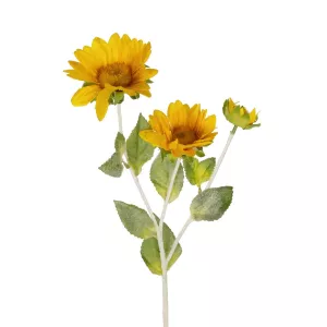Τεχνητός Κήπος YELLOW SUNFLOWER BRANCH  Τεχνητό Διακοσμητικό Κλαδί Ηλιοτρόπιο Κίτρινο Y64cm