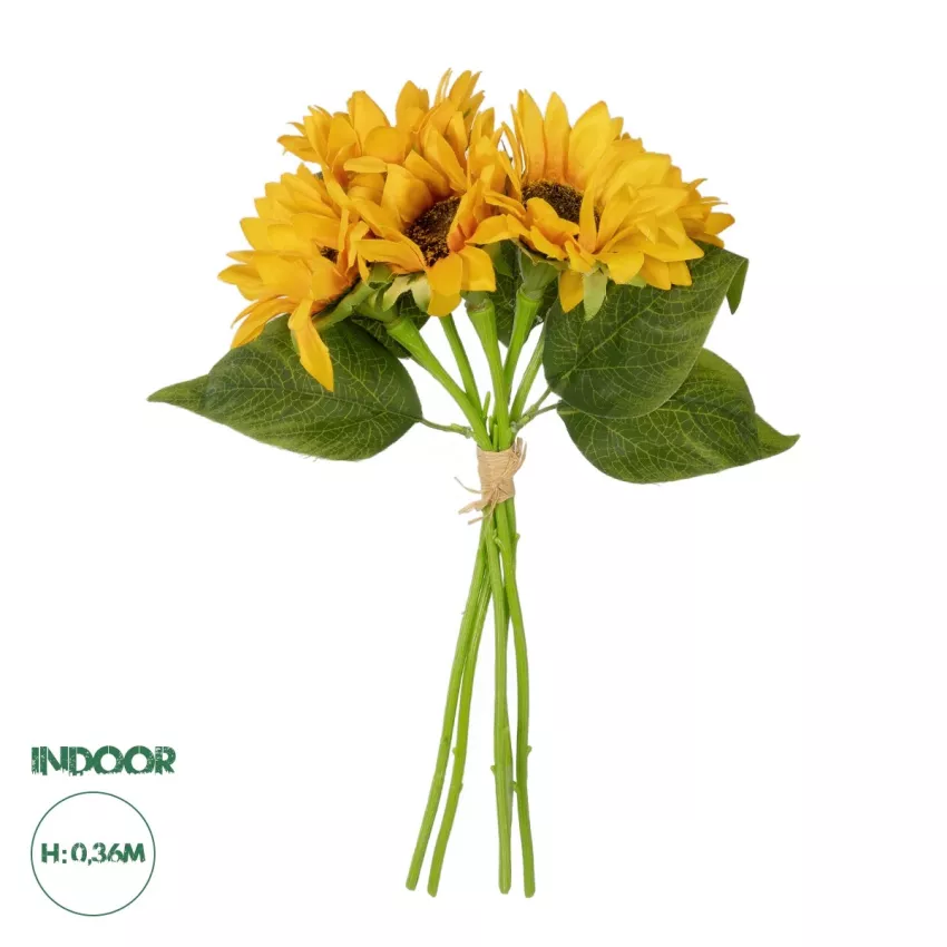 Τεχνητός Κήπος YELLOW SUNFLOWER BRANCH  Τεχνητό Διακοσμητικό Μπουκέτο Ηλιοτρόπιο Κίτρινο Y36cm