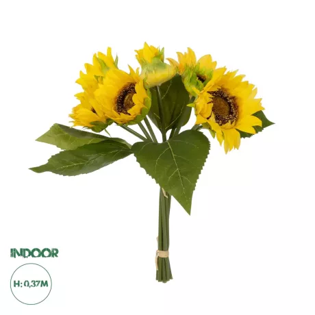 Τεχνητός Κήπος YELLOW SUNFLOWER BRANCH  Τεχνητό Διακοσμητικό Μπουκέτο Ηλιοτρόπιο Κίτρινο Y37cm