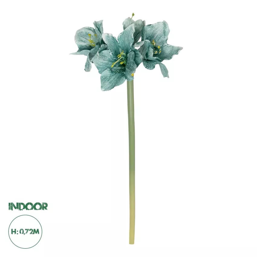 Τεχνητός Κήπος SKY BLUE KAFFIR LILY BRANCH  Τεχνητό Διακοσμητικό Κλαδί Μπλέ Κρίνο Y72cm