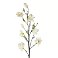 Τεχνητός Κήπος WHITE YELLOW MAGNOLIA BRANCH  Τεχνητό Διακοσμητικό Κλαδί Λευκή Κίτρινη Μαγνόλια Y108cm