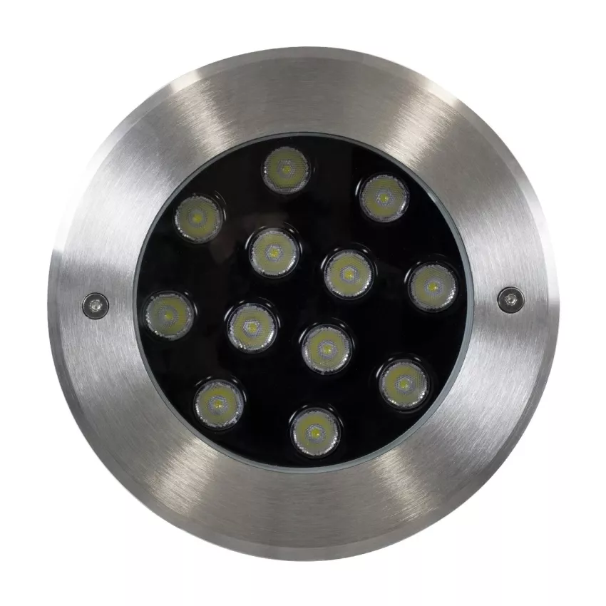 UNDERWATER-GUNE  Υποβρύχιο Χωνευτό Φωτιστικό Σποτ Ειδικό για Σιντριβάνια LED 12W 1200lm 60° DC 24V Αδιάβροχο IP68 Φ10 x Υ7.5cm Ψυχρό Λευκό 6000K - Ανοξείδωτο Ατσάλι