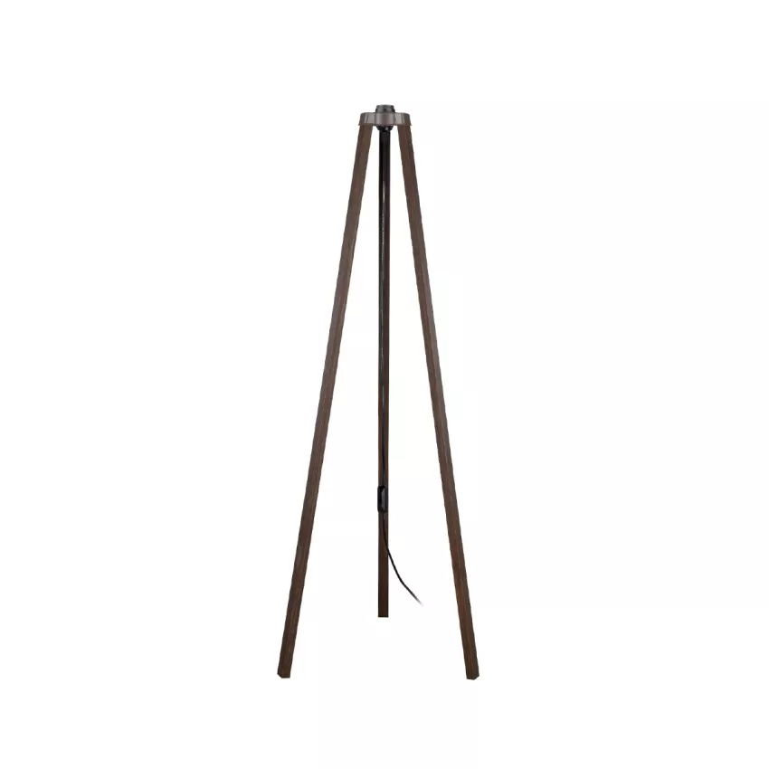 TRIPOD  Μοντέρνο Επιδαπέδιο Φωτιστικό Μονόφωτο 1 x E27 IP20 Καφέ Ξύλο - Μ38 x Π38 x Υ120cm