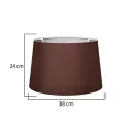 COVER  Μοντέρνο Φωτιστικό Καπέλο Καφέ Ύφασμα - Μ38 x Π38 x Υ30cm