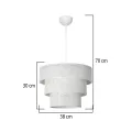 LEVEL Μοντέρνο Κρεμαστό Φωτιστικό Καπέλο Μονόφωτο 1 x E27 IP20 Λευκό Διάτρητο Ύφασμα - Μ38 x Π38 x Υ30cm LEVEL Μοντέρνο Κρεμαστό Φωτιστικό Καπέλο Μονόφωτο 1 x E27 IP20 Λευκό Διάτρητο Ύφασμα - Μ38 x Π38 x Υ30cm