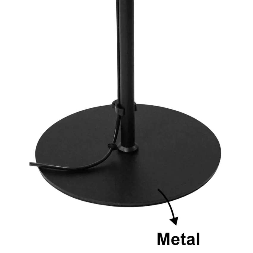 FLY  Μοντέρνο Eπιδαπέδιο Φωτιστικό Μονόφωτο 1 x E27 IP20 Μαύρο & Χρυσό Μέταλλο με Μπεζ Ύφασμα - Μ38 x Π38 x Υ155cm