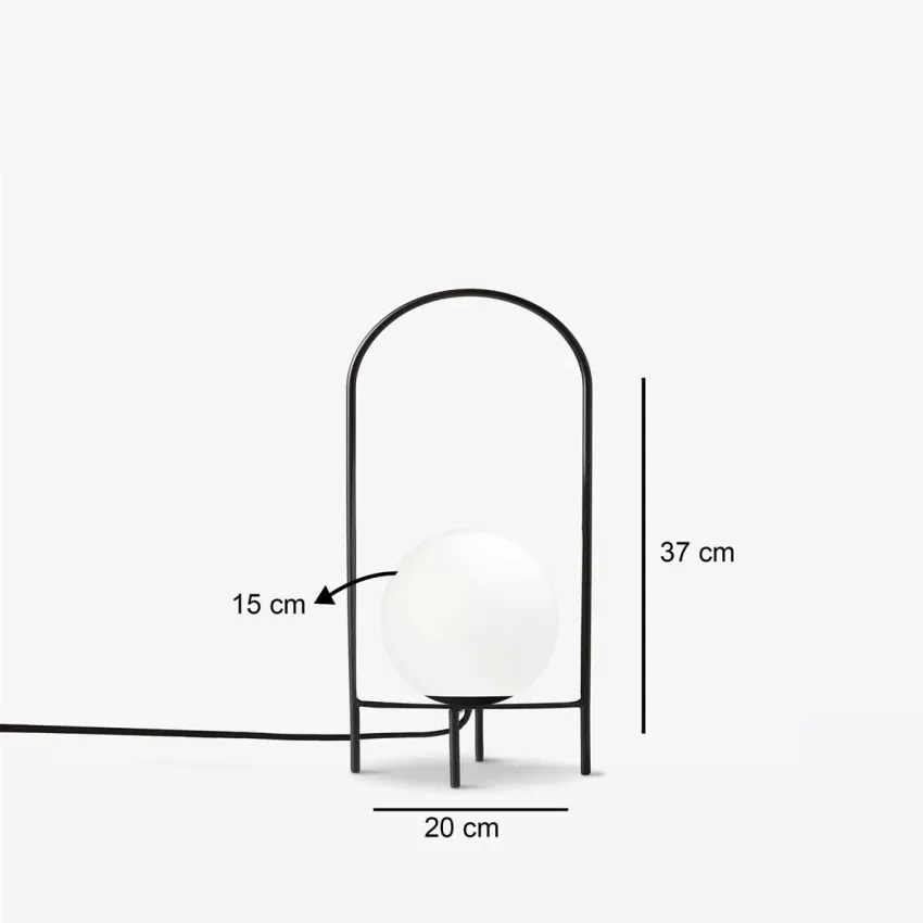 SPIDY Μοντέρνο Eπιτραπέζιο Φωτιστικό Μονόφωτο 1 x E27 IP20 Μαύρο Μέταλλο με Λευκό Γυαλί - Μ20 x Π20 x Υ37cm SPIDY Μοντέρνο Eπιτραπέζιο Φωτιστικό Μονόφωτο 1 x E27 IP20 Μαύρο Μέταλλο με Λευκό Γυαλί - Μ20 x Π20 x Υ37cm