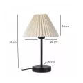 ORACLE Μοντέρνο Eπιτραπέζιο Φωτιστικό Μονόφωτο 1 x E27 IP20 Μαύρο Μέταλλο με Μπεζ Ύφασμα - Μ22 x Π22 x Υ36cm ORACLE Μοντέρνο Eπιτραπέζιο Φωτιστικό Μονόφωτο 1 x E27 IP20 Μαύρο Μέταλλο με Μπεζ Ύφασμα - Μ22 x Π22 x Υ36cm