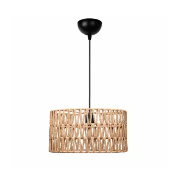 GLOBOSTAR® POMEGRANDE  Boho Κρεμαστό Φωτιστικό Οροφής με Ντουί 1 x E27 AC 220-240V IP20 - Μπεζ - Μ30 x Π30 x Υ15cm