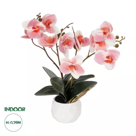 Τεχνητός Κήπος PINK ORCHID  Διακοσμητικό Φυτό Ροζ Ορχιδέα  Υ30cm