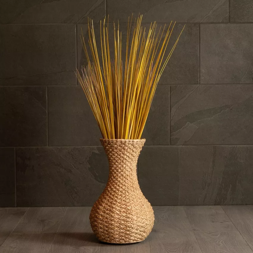 Τεχνητός Κήπος SANDIAGO  Διακοσμητικό Πλεκτό Καλάθι - Κασπώ Γλάστρα -  Μπεζ Π25 x M25 x x Υ40cm