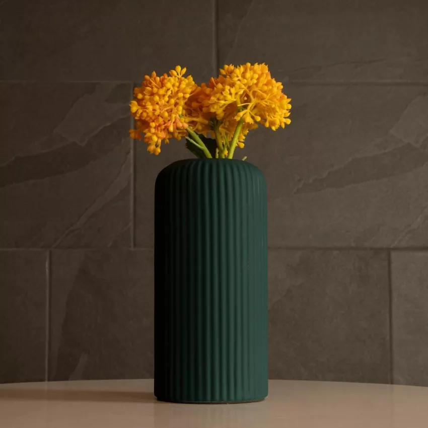 Τεχνητός Κήπος CANGUU  Διακοσμητικό Κεραμικό Βάζo Πράσινο Π10 x Μ10 x Υ20 cm