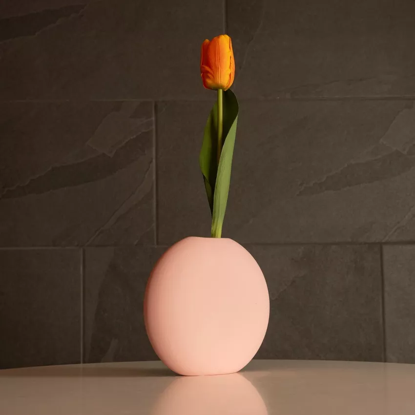 Τεχνητός Κήπος SICILY  Διακοσμητικό Κεραμικό Βάζo Ροζ Π15 x Μ15 x Υ14cm