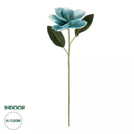 Τεχνητός Κήπος BLUE MAGNOLIA BRANCH  Τεχνητό Διακοσμητικό Κλαδί Μπλε Μαγνόλια Y80cm