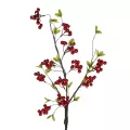 Τεχνητός Κήπος RED HOLLY BERRIES FRUIT BRANCH  Τεχνητό Διακοσμητικό Κλαδί Κόκκινο Γκί Y90cm