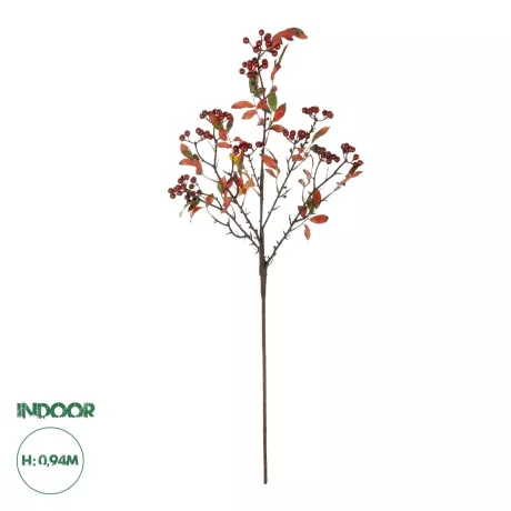 Τεχνητός Κήπος BROWN BERRIES FRUIT BRANCH  Τεχνητό Διακοσμητικό Κλαδί Κάφε Γκί Y94cm