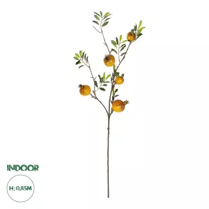 Τεχνητός Κήπος YELLOW POMEGRANATE  FRUIT BRANCH  Τεχνητό Διακοσμητικό Κίτρινη Κλαδί Ροδιά Y85cm