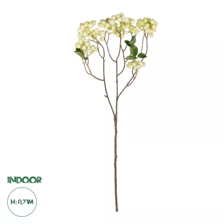 Τεχνητός Κήπος WHITE BERRIES FRUIT BRANCH  Τεχνητό Διακοσμητικό Κλαδί Λευκό Γκί Y96cm