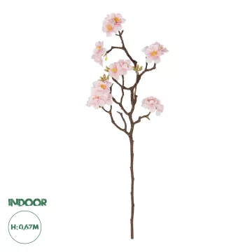 Τεχνητός Κήπος PINK CHERRY BLOSSOM BRANCH  Τεχνητό Διακοσμητικό Κλαδί Ροζ Κερασίας Y67cm