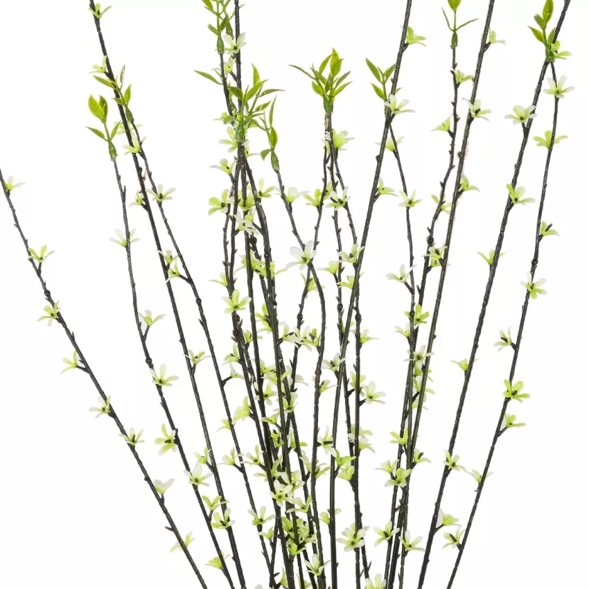 Τεχνητός Κήπος GREEN WILLOW FLOWER BRANCH  Τεχνητό Διακοσμητικό Κλαδί Λευκή Ιτιά Y86cm