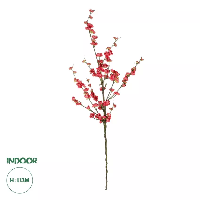 Τεχνητός Κήπος CHINESE RED PLUM BLOSSOM BRANCH  Τεχνητό Διακοσμητικό Κλαδί Κόκκινης Κερασίας Y113cm