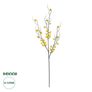 Τεχνητός Κήπος YELLOW JUNGLE GERANIUM BLOSSOM BRANCH  Τεχνητό Διακοσμητικό Κλαδί Κίτρινο Γεράνι Y95cm