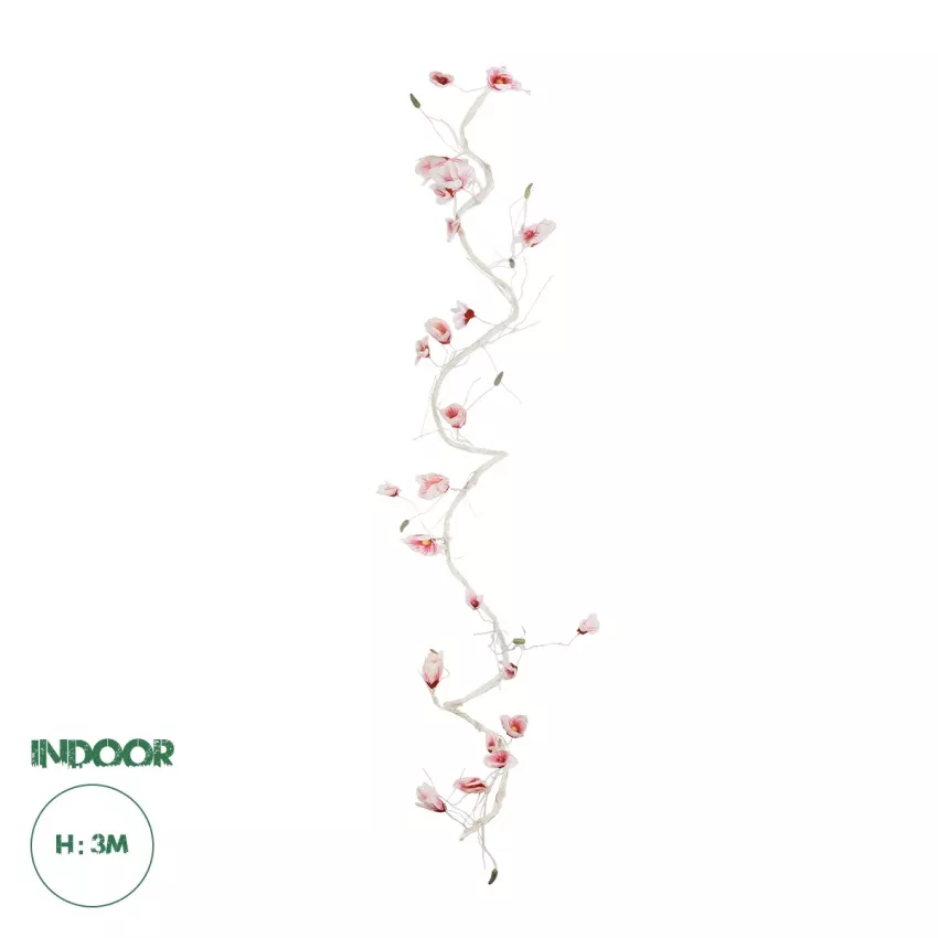 Τεχνητός Κήπος MANGOLIA FLOWER VINE  Τεχνητό Διακοσμητικό Κλαδί Μανόλιας  Y300cm