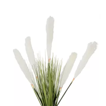 Τεχνητός Κήπος WHITE PAMPAS GRASS BRANCH  Τεχνητό Διακοσμητικό Κλαδί Λευκό Πάμπας Y88cm