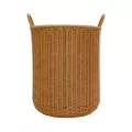 Τεχνητός Κήπος TORINO  Διακοσμητικό Πλεκτό Καλάθι - Κασπώ Γλάστρα -  Μπεζ Φ37cm x Υ52cm