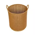 Τεχνητός Κήπος TORINO  Διακοσμητικό Πλεκτό Καλάθι - Κασπώ Γλάστρα -  Μπεζ Φ37cm x Υ52cm