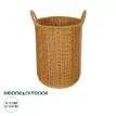 Τεχνητός Κήπος TORINO  Διακοσμητικό Πλεκτό Καλάθι - Κασπώ Γλάστρα -  Μπεζ Φ31cm x Υ47cm