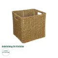 Τεχνητός Κήπος SIENA  Διακοσμητικό Πλεκτό Καλάθι - Κασπώ Γλάστρα -  Μπεζ Μ32 x Π28 x Υ30cm