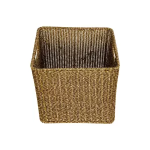 Τεχνητός Κήπος SIENA  Διακοσμητικό Πλεκτό Καλάθι - Κασπώ Γλάστρα -  Μπεζ Μ32 x Π28 x Υ30cm