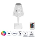 CRYSTAL Επαναφορτιζόμενο Επιτραπέζιο Φωτιστικό Πορτατίφ LED 1W 100lm 360° DC 5V IP44 RGBW Dimmable με Φορτιστή και Ασύρματο Χειριστήριο IR Διάφανο Πλαστικό - Μ11.5 x Π11.5 x Υ25.5cm CRYSTAL Επαναφορτιζόμενο Επιτραπέζιο Φωτιστικό Πορτατίφ LED 1W 100lm 360° DC 5V IP44 RGBW Dimmable με Φορτιστή και Ασύρματο Χειριστήριο IR Διάφανο Πλαστικό - Μ11.5 x Π11.5 x Υ25.5cm