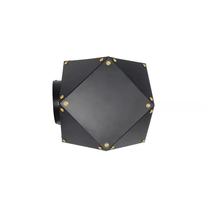 WELLES  Μοντέρνο Επιτοίχιο Φωτιστικό Απλίκα Δίφωτο 2 x E27 IP20 Μαύρο & Χρυσό Μέταλλο - Μ52 x Π21 x Υ17cm