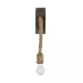 GLOBOSTAR® KENSI  Boho Φωτιστικό Τοίχου - Απλίκα με Ντουί 1 x E27 AC 220-240V IP20 - Καφέ & Μπεζ - Μ7 x Π15 x Υ38cm