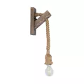 GLOBOSTAR® KENSI  Boho Φωτιστικό Τοίχου - Απλίκα με Ντουί 1 x E27 AC 220-240V IP20 - Καφέ & Μπεζ - Μ7 x Π15 x Υ38cm