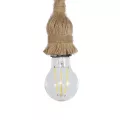 GLOBOSTAR® KENSI  Boho Φωτιστικό Τοίχου - Απλίκα με Ντουί 1 x E27 AC 220-240V IP20 - Καφέ & Μπεζ - Μ7 x Π15 x Υ38cm